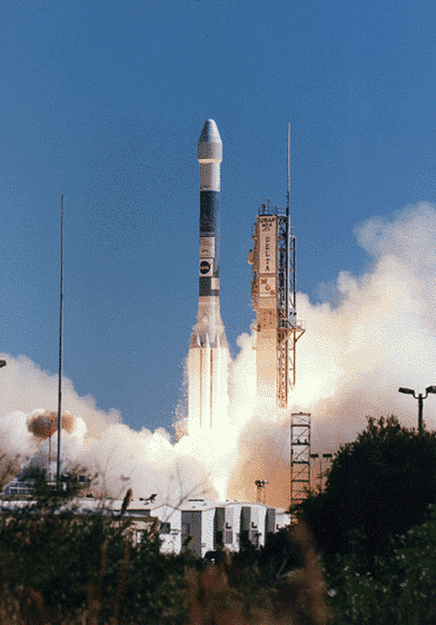 lift-off of Delta rocket carrying MGS